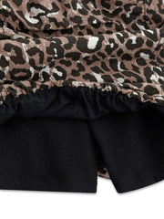 Closer look at the Guess leopard print skirt.