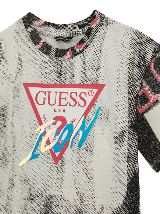 Guess girl's t-shirt with iridescent logo.