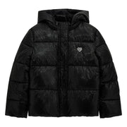 Guess girl's jet black puffer jacket - j5bl13.