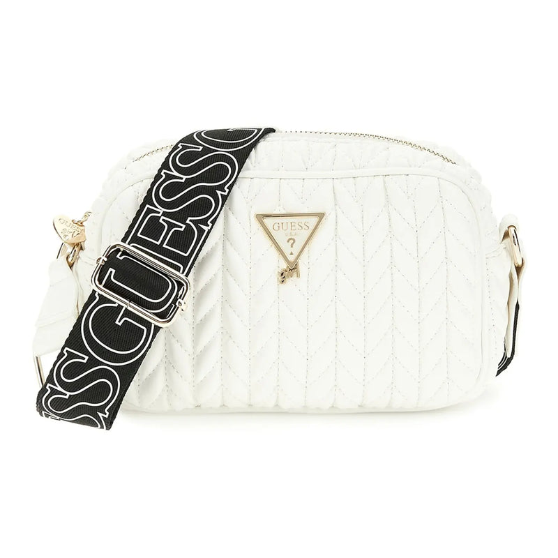 Guess cream white quilted camera bag - j5yz08.