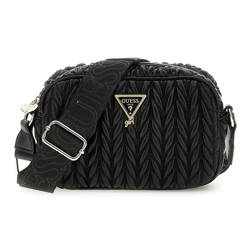 Guess jet black quilted camera bag - j5yz08.
