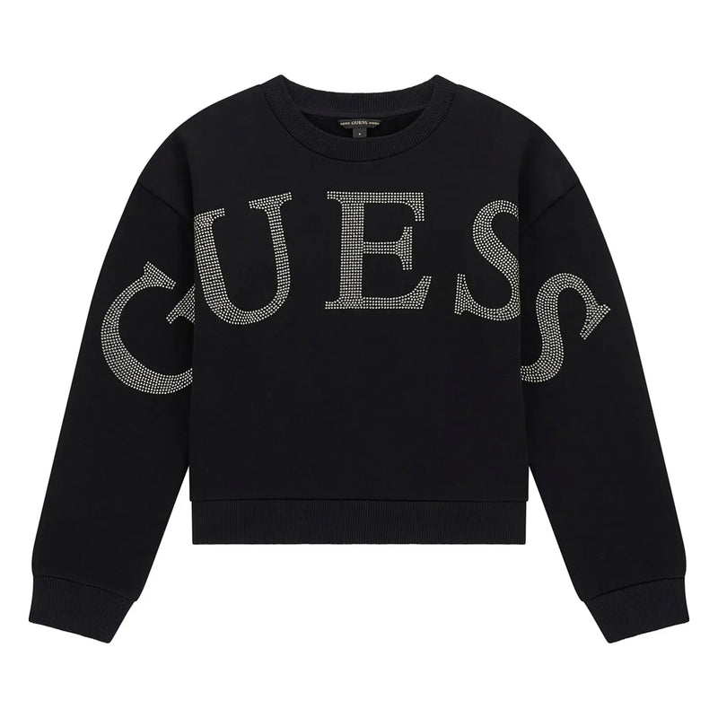 Guess girl's rhinestone logo sweatshirt - j5yq09.