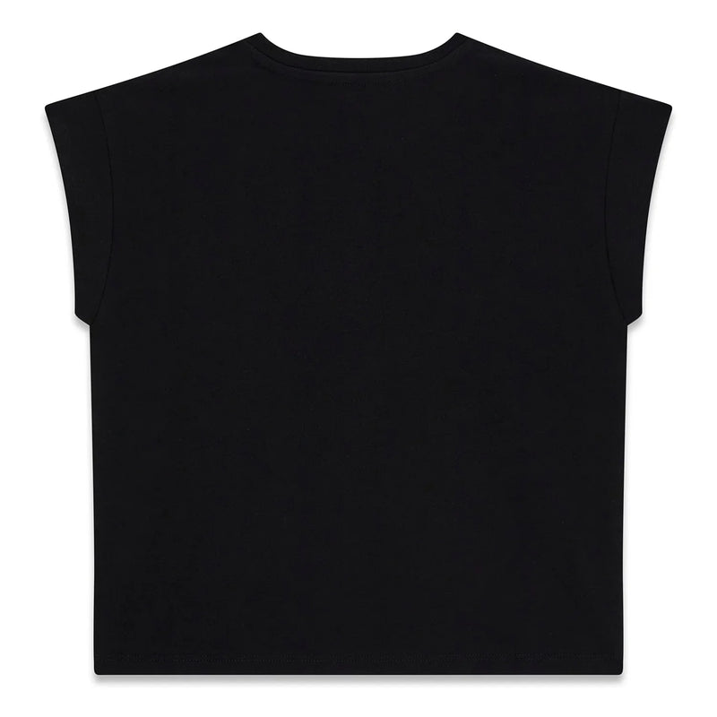 Back of the Guess girl's sequin logo t-shirt.