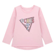 Guess girl's cotton candy sequin logo t-shirt - k5yi10.