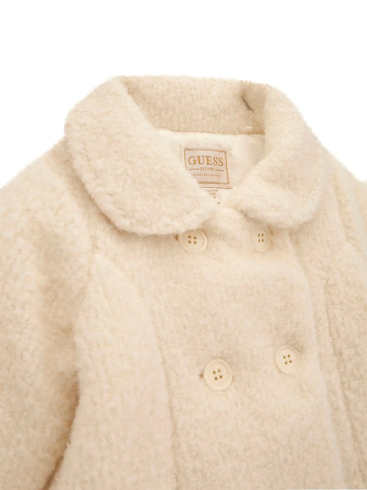 Closer look at the Guess sherpa coat.