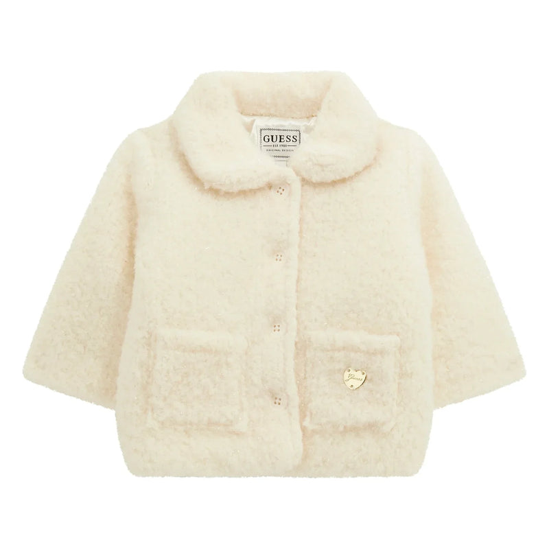 Guess baby girl's sherpa coat - a5bl01.