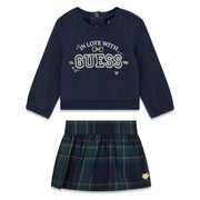 Guess baby girl's plaid skirt set - a6yg07.