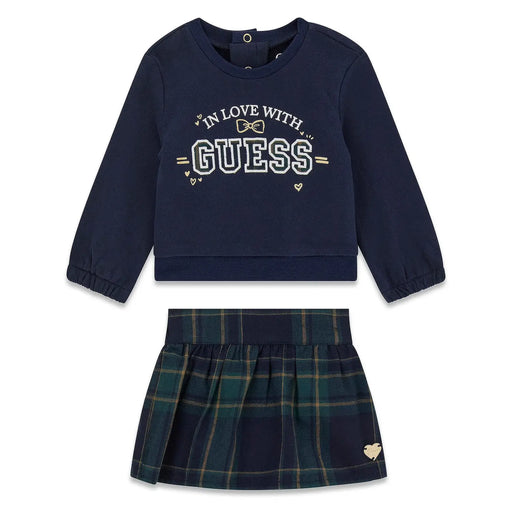 Guess baby girl's plaid skirt set - a6yg07.