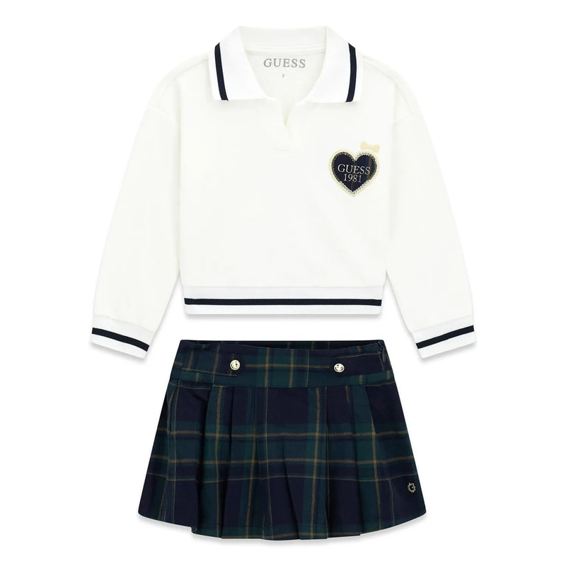 Guess girl's plaid skirt set - k6yg05.