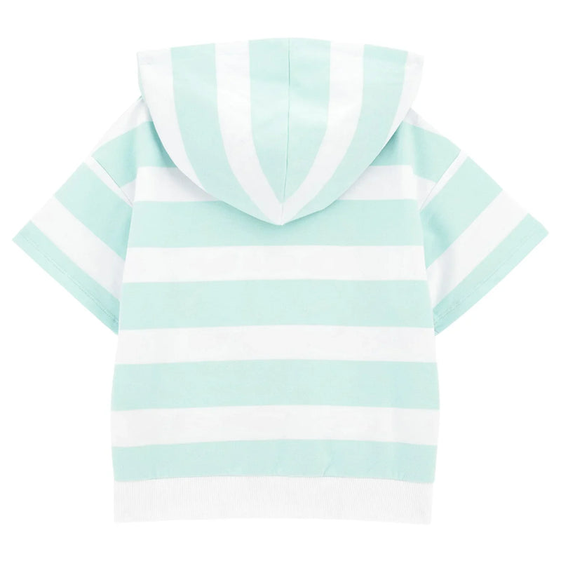 Back of the Guess striped hoodie.