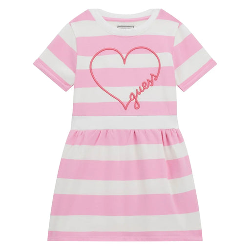 Guess girl's pink striped dress - k5gk28.