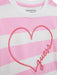 Pink Guess dress with embroidered heart logo.