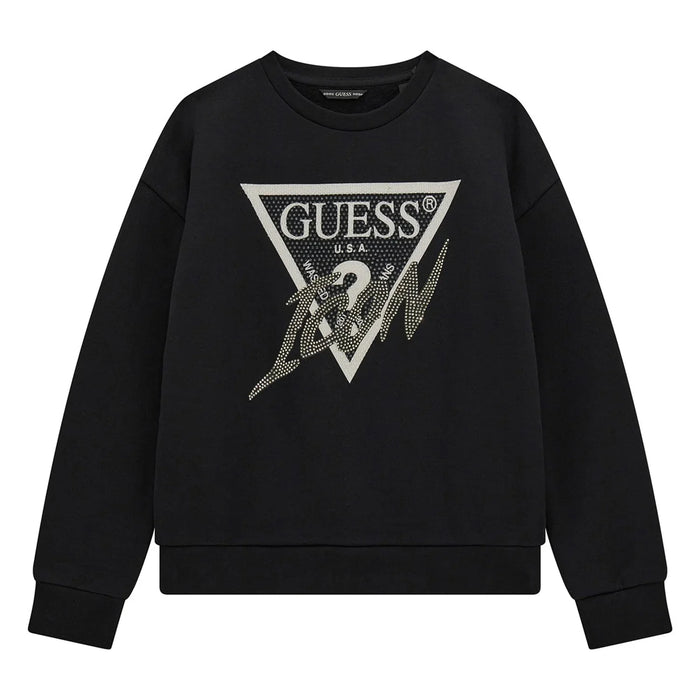 Guess Icon Logo Sweatshirt Black Bumbles for Kids