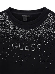 Closer look at the Guess rhinestone sweatshirt.