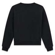Back of the Guess black embroidered logo sweatshirt.