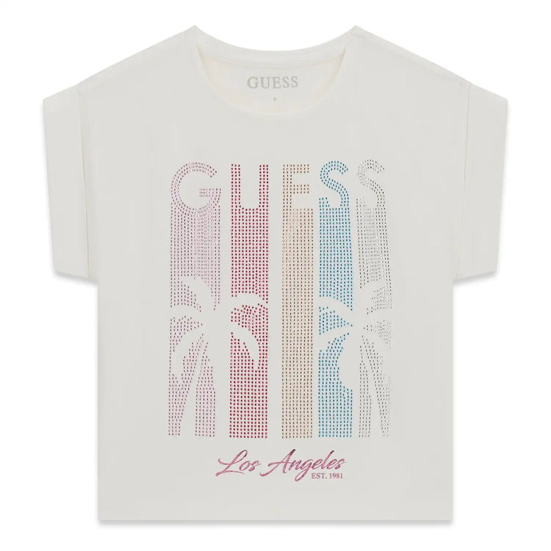 Guess Rhinestone T-Shirt - White