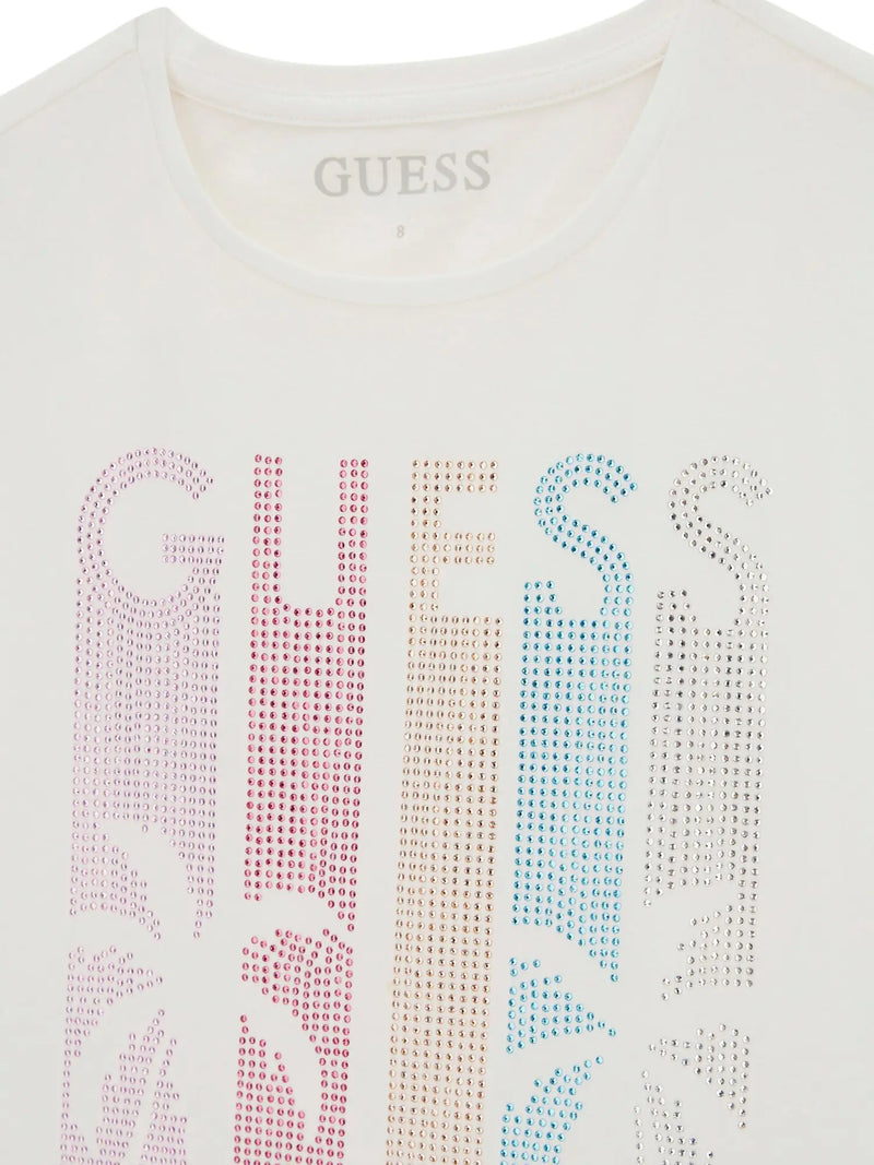 Guess Rhinestone T-Shirt - White