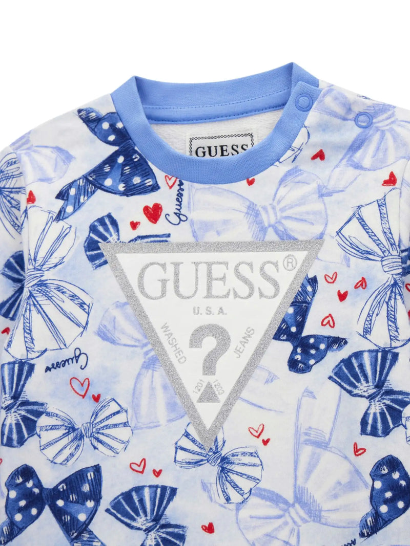 Closer look at the Guess bow print leggings set.