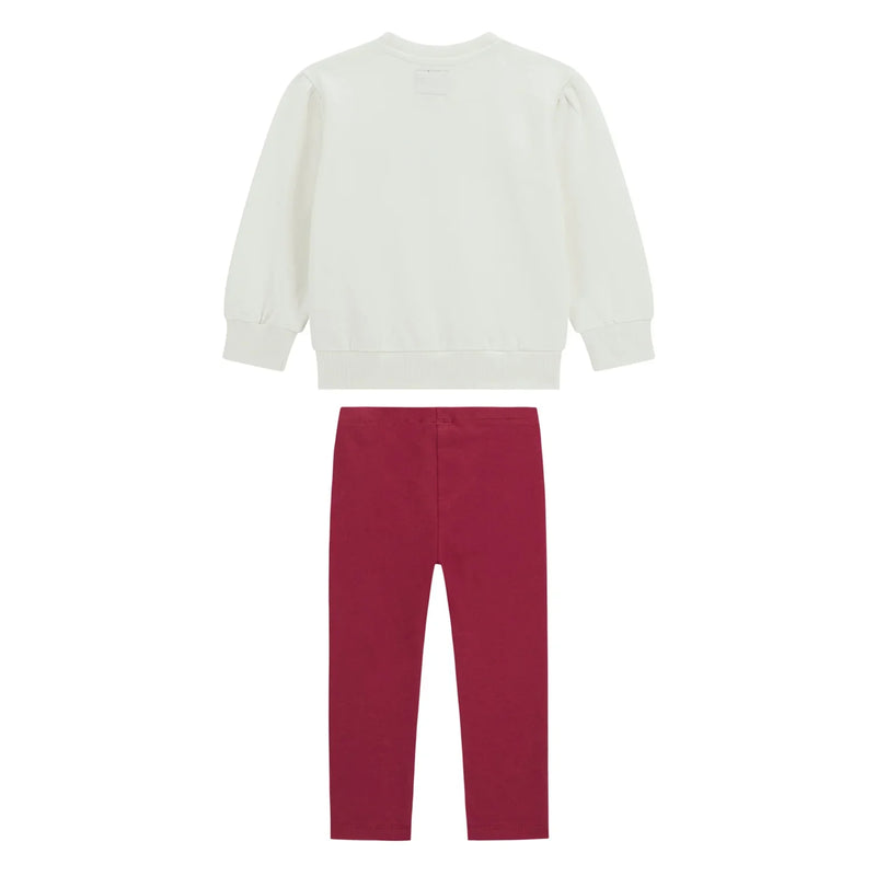 Back of the Guess teddy bear leggings set.