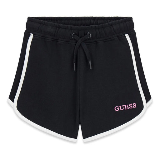 Guess girl's jet black track shorts - j6rd00.
