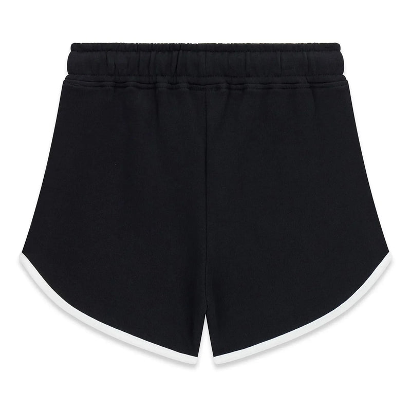 Back of the Guess girl's track shorts.