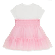 Back of the Guess pink tulle dress.