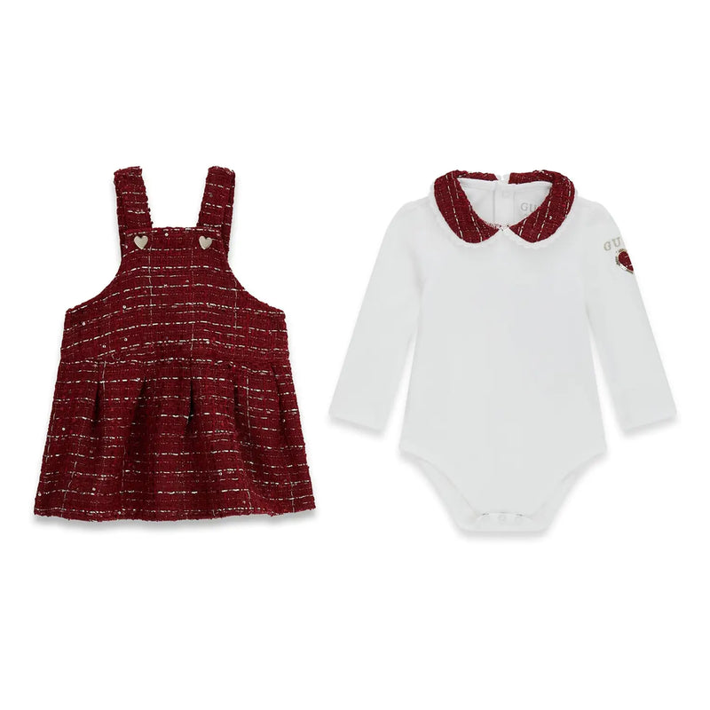 Guess Tweed Dress - Burgundy