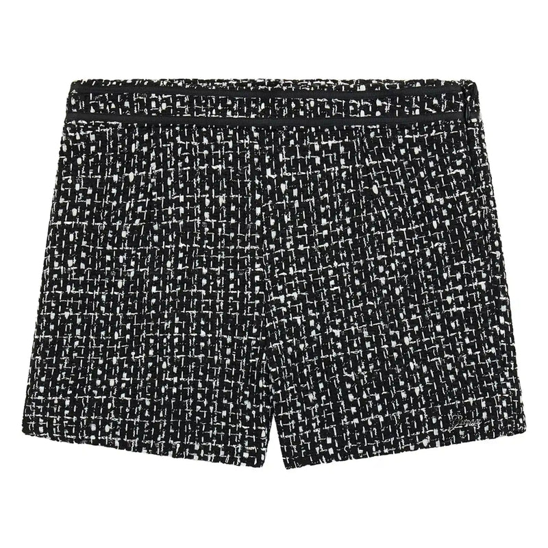 Guess jet black tweed tweed shorts - j6rd15.