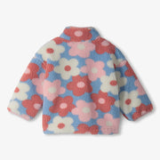 Back of the Hatley big flowers sherpa jacket.