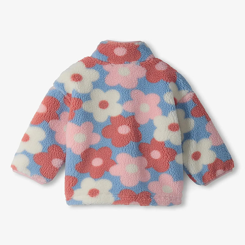 Back of the Hatley big flowers sherpa jacket.