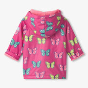 Back of the Hatley butterflies raincoat.