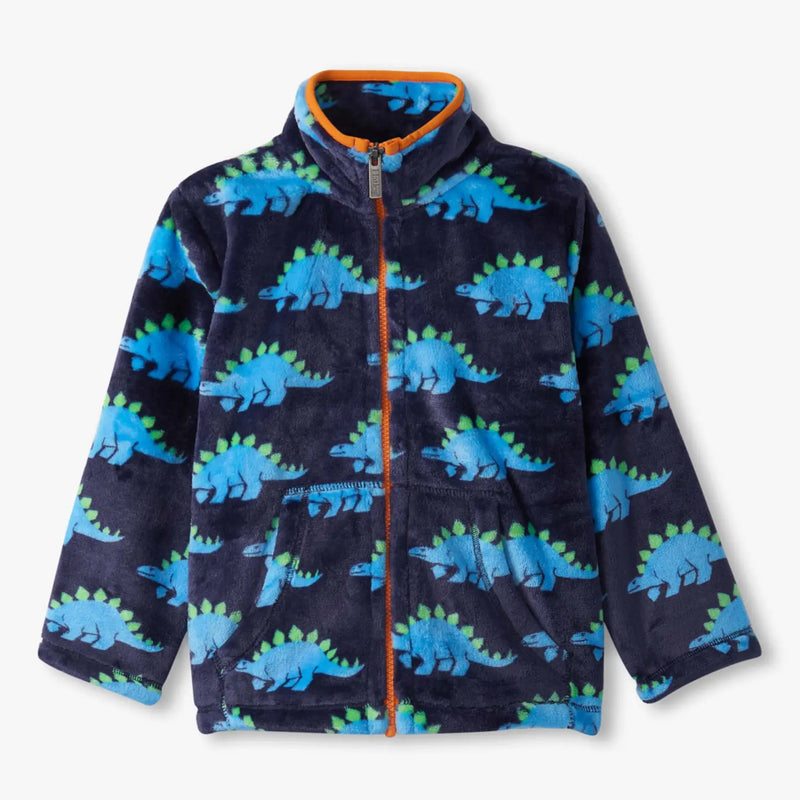 Hatley navy dino fleece jacket - f25sbk241.