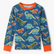 Boy's dino print pyjama top.