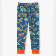 Hatley boy's blue dino print pyjama bottoms.