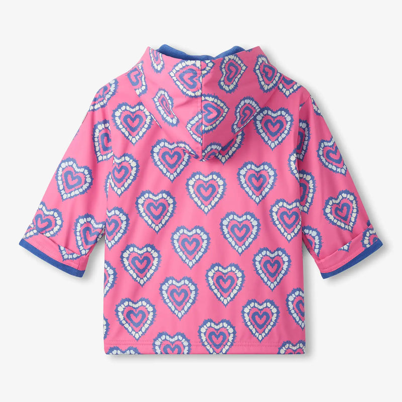 Back of the Hatley heart burst colour changing raincoat.