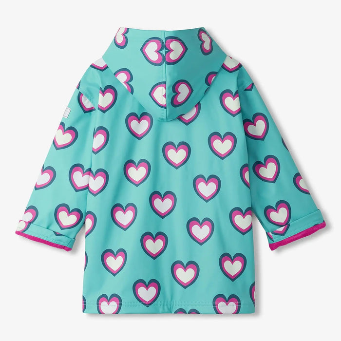 Hatley Hearts Colour Changing Raincoat Bumbles for Kids