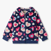 Hatley hearts fleece hoodie - f26bhk1551.