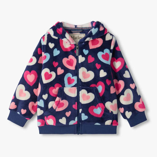 Hatley hearts fleece hoodie - f26bhk1551.