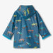 Back of the Hatley monster trucks raincoat.