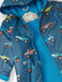 Hatley monster trucks raincoat with blue inner lining.