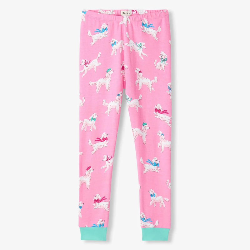 Hatley girl's poodle pup print pyjama bottoms. 