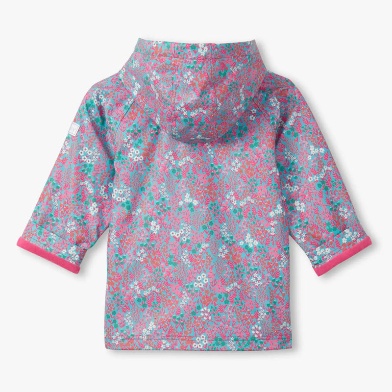 Back of the Hatley wildflowers raincoat.