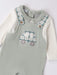 Closer view of the iDo appliqué babygrow.