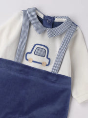 Closer look at the iDo appliqué babygrow.