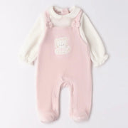 iDo light pink kitten babygrow - 4f182.
