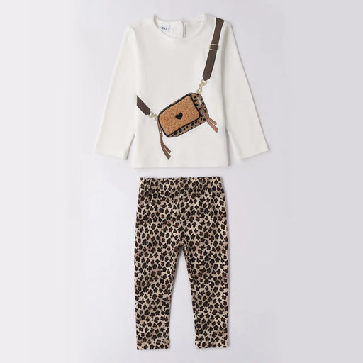 iDo girl's leopard print leggings set - 4f731.