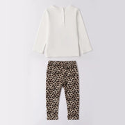 Back of the iDo leopard print leggings set.