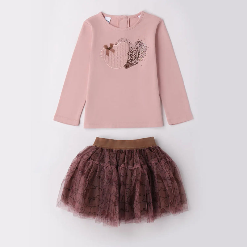 iDo girl's teddy bear skirt set - 4f733.