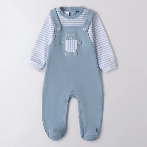 iDo blue striped babygrow - 4b021.