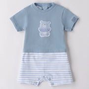 iDo blue striped romper - 4b015.